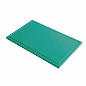 PLANCHE A DECOUPER HACCP COULEUR VERT 1/1GN DIM. 53X32.5CM. PLASTIQUE AVEC TRENCH PRO-COKING