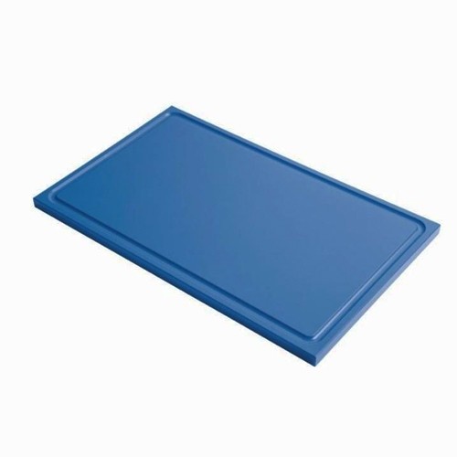 PLANCHE A DECOUPER HACCP COULEUR BLEU 1/1GN DIM. 53X32.5CM. PLASTIQUE AVEC TRANCHÉE PRO-COOKING