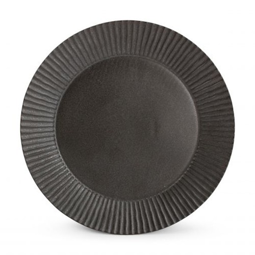 ASSIETTE PLATE DIAM 30.5CM. AURORA NOIRE F2D