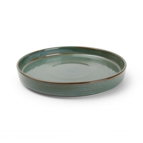 ASSIETTE PLATE DIAM. 20CM. HGT. 2.8CM. VERT MUNDUK F2D