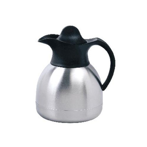 ISOLEERKAN THERMOSTEEL DUBBELWANDIG RVS INH. 1,0L. KLEUR ZWART 