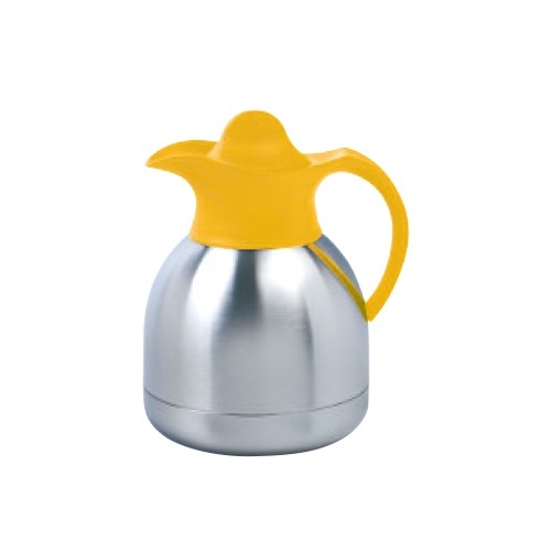 ISOLEERKAN THERMOSTEEL DUBBELWANDIG RVS INH. 1,0L. KLEUR GEEL 