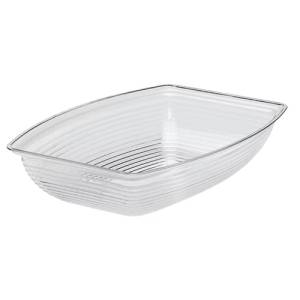 PLAT À PAIN/FRUITS DIM. 22.9X30.5CM. CAMBRO TRANSPARENT EN POLYCARBONATE NERVURE