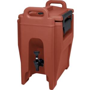 ULTRA CAMTAINER UC250 MET NO DIP KRAAN INH. 10,4 LITER AFM. 42,5X30CM. HGT.50CM.  KLEUR BRICK RED CAMBRO