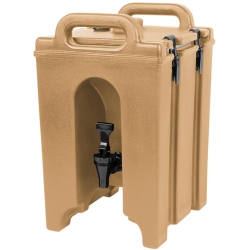 CAMTAINER 100LCD MET NO DIP KRAAN INH. 5,7 LITER AFM. 29X26,5CM. HGT.44CM. KLEUR COFFEE BEIGE CAMBRO