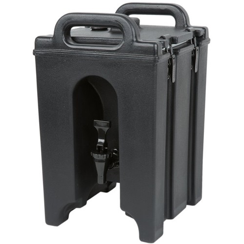 CAMTAINER 100LCD MET NO DIP KRAAN INH. 5,7 LITER AFM. 29X26,5CM. HGT.44CM. KLEUR BLACK CAMBRO