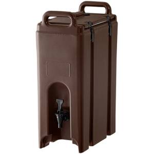 CAMTAINER 500LCD MET NO DIP KRAAN INH. 18 LITER AFM. 42X23CM. HGT.62CM. KLEUR DARK BROWN CAMBRO