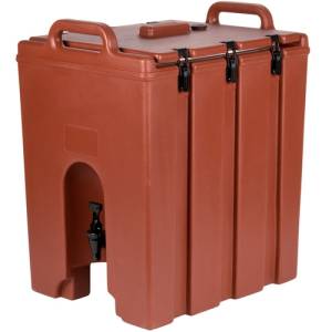 CAMTAINER 1000LCD MET NO DIP KRAAN INH. 44,4 LITER AFM. 53X41,5CM. HGT. 63CM. KLEUR BRICK RED CAMBRO