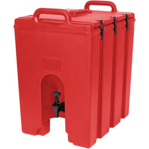 CAMTAINER 1000LCD MET NO DIP KRAAN INH. 44,4 LITER AFM. 53X41,5CM. HGT. 63CM. KLEUR HOT RED CAMBRO