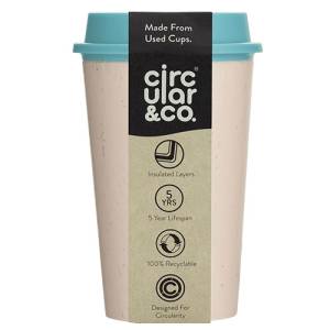 DRINKBEKER NOW CUP INH. 34CL. CREAM & BLUE CIRCULAR & CO