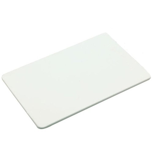 PLANCHE A DECOUPER AVEC POIGNEE DIM. 25X15CM. PLASTIQUE COULEUR BLANC