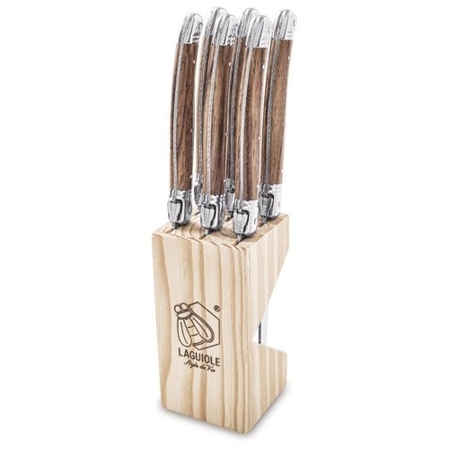 STEAKMESSEN SET 6 STUKS PREMIUM LINE WOOD STYLE DE VIE