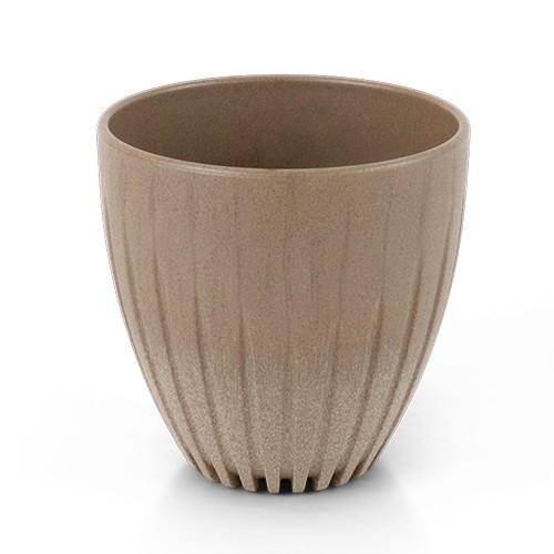 KOP LARGE MET DEKSEL INH. 340ML. BEIGE CAFEA CUP