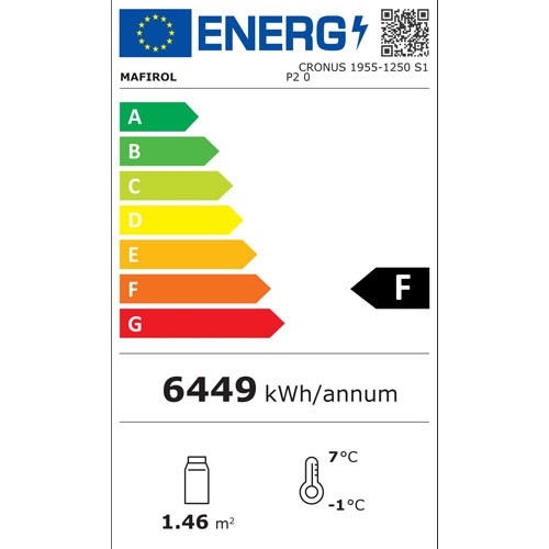 REFROIDISSEMENT MURAL CRONUS 1250 VOLET ROULANT ELECTRIQUE COULEUR INOX DIM. 131X66.5X210CM. 230V/1930W MAFIROL