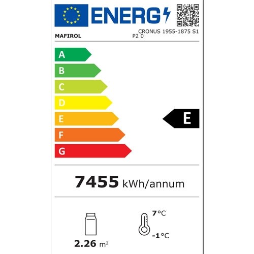 REFROIDISSEMENT MURAL CRONUS 1875 VOLET ROULANT ELECTRIQUE COULEUR INOX DIM. 194X66.5X210CM. 230V/2085W MAFIROL