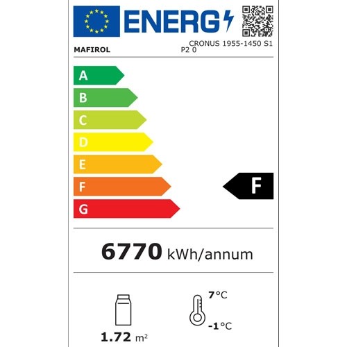 REFROIDISSEMENT MURAL CRONUS 1450 COULEUR INOX DIM. 151X74X199.4CM. MOBILE 230V/1930W MAFIROL