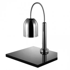 WARMTELAMP MET PLATEAU AFM. 45X50CM. HGT. 65CM. 230V/250W CHROOM ROESTVRIJSTAAL CATERCHEF 