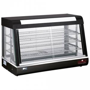 WARMHOUDVITRINE AFM. 48X90CM. HGT. 60,5CM. 230V/1840W ZWART ROESTVRIJSTAAL CATERCHEF