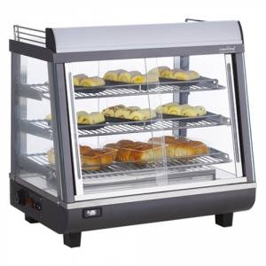 WARMHOUDVITRINE AFM. 48,4X67,5CM. HGT. 66,3CM. 230V/1000W ZILVER ROESTVRIJSTAAL CATERCHEF