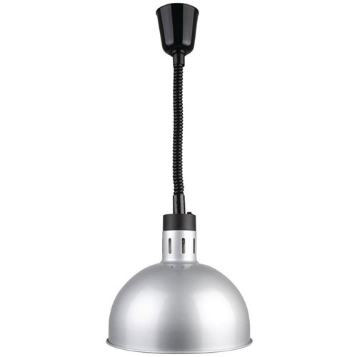 WARMTELAMP VERSTELBAAR DIAM. 20CM. HGT. 28-152CM. 230V/250W ZILVER STAAL BUFFALO