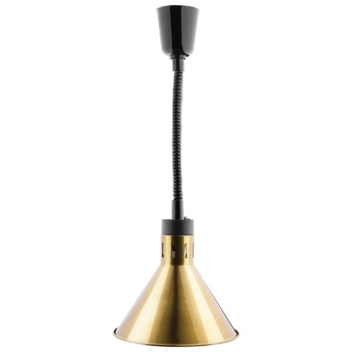 WARMTELAMP VERSTELBAAR DIAM. 22CM. HGT. 28-152CM. 230V/250W GOUD STAAL BUFFALO