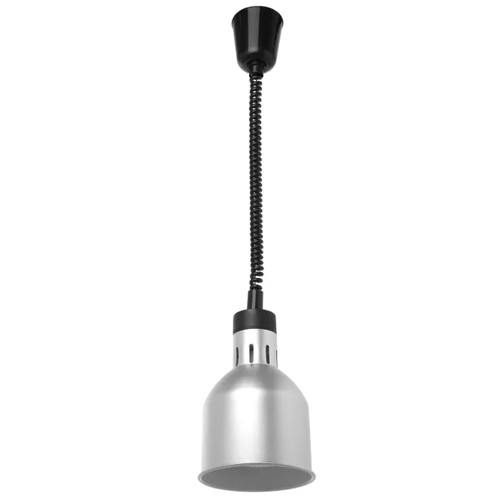 WARMTELAMP VERSTELBAAR DIAM. 17,5CM. HGT. 70-150CM. 230V/250W ZILVER ALUMINIUM HENDI