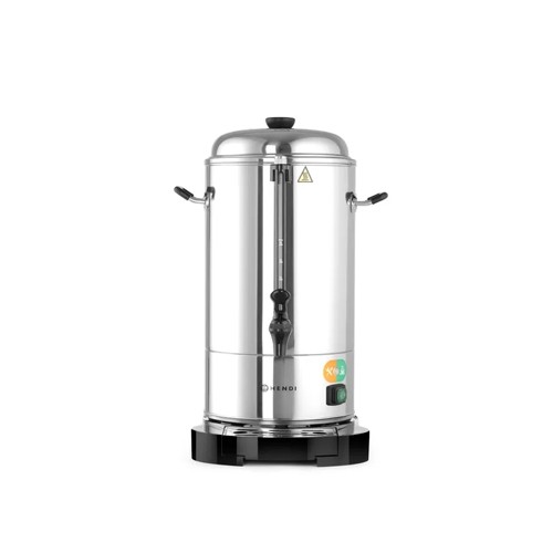 PERCOLATOR DUBBELWANDIG INH. 6LTR. ZILVER ROESTVRIJSTAAL HENDI