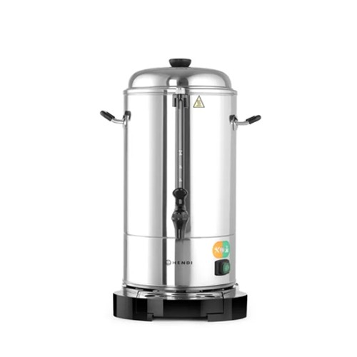 PERCOLATOR DUBBELWANDIG INH. 10LTR. ZILVER ROESTVRIJSTAAL HENDI