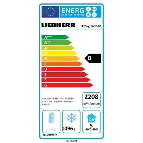 VRIESKAST FFPSVG 1402 PERFORMANCE AFM. 1427X867X2115MM. 230V LIEBHERR