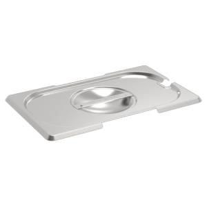 GASTRONORMDEKSEL GN 1/6 RVS MET LEPEL- EN GREEPUITSPARING RIEBER