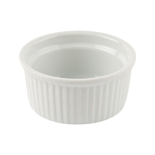 RAMEKIN DIAM. 8,5CM. HGT. 4CM. WIT PORSELEIN
