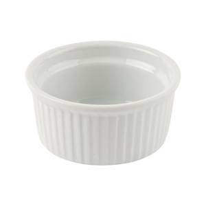 RAMEKIN DIAM. 8,5CM. HGT. 4CM. WIT PORSELEIN