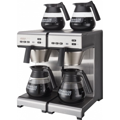 KOFFIEZETMACHINE MATIC TWIN AFM. 42X35,3X61,8CM. KLEUR RVS/ZWART 230V/3460W BRAVILOR