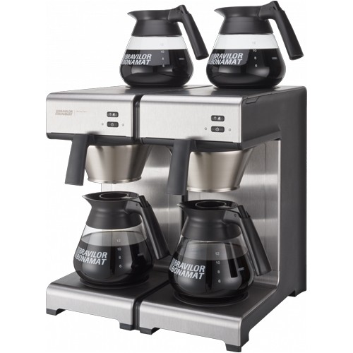 KOFFIEZETMACHINE MONDO TWIN AFM. 40,4X40,6X44,6CM. KLEUR RVS/ZWART 230V/3460W BRAVILOR