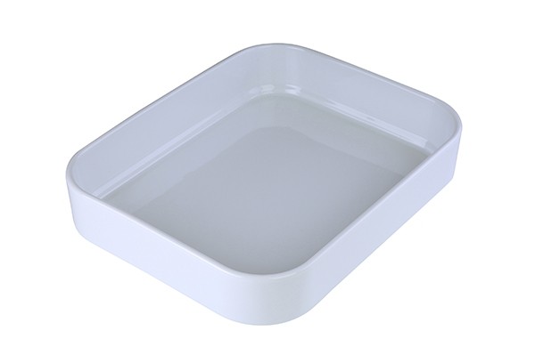 PLAT GASTRONORME 1/2GN A FOND PLAT HAUTEUR 6CM. COULEUR BLANC NOVA