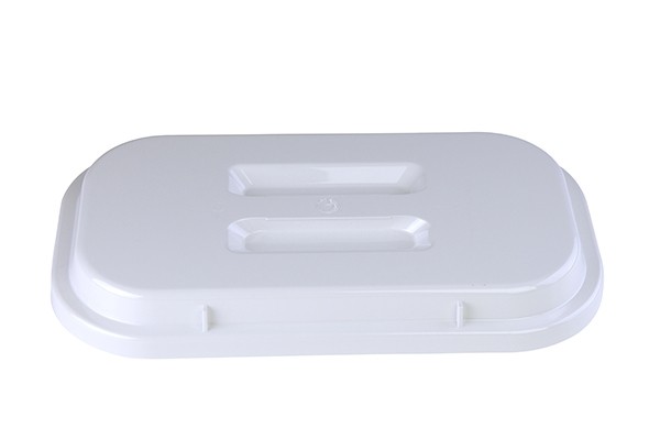 COUVERCLE POUR PLAT METRO DIM. 30X17X3.3CM. COULEUR BLANCHE HOTPLAST. TEMPÉRATURE +180 °C.