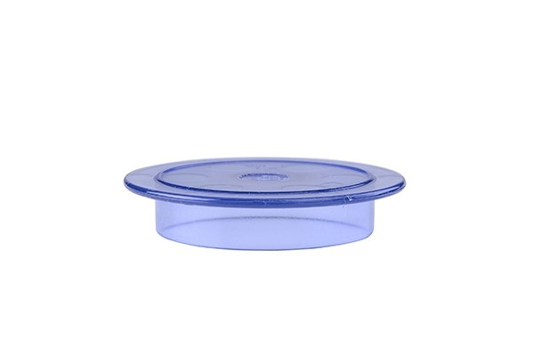 DEKSEL TBV SAUSKOM DIAM. 6,9CM. KLEUR TRANSPARANT BLAUW HOTPLAST +140 °C