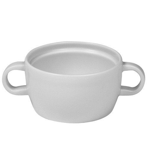 TASSE A SOUPE ERGO 2/OREILLES CONT. 23CL. FOND PLAT COULEUR IVORY NOVA