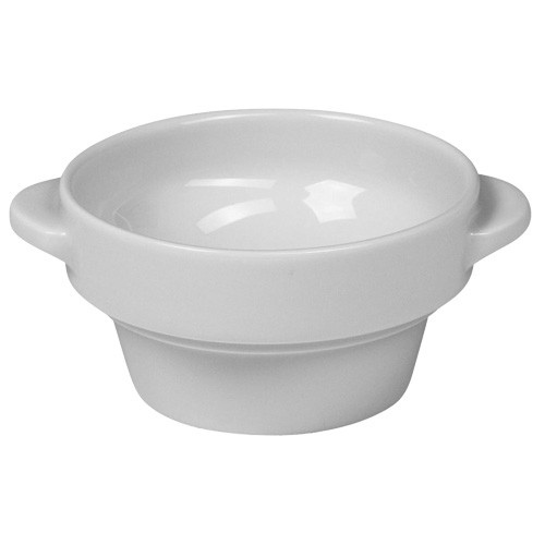 TASSE À SOUPE 2/LIP GRIPS CONT. 28CL. FOND PLAT COULEUR BLANC NOVA