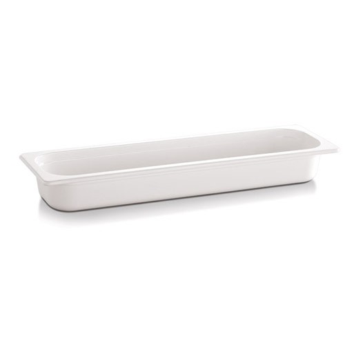 PLAT BUFFET PROFOND GN 2/4 H 6.5CM. MÉLAMINE COULEUR BLANC