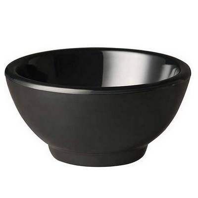 SCHAAL ROND DIAM. 13,4CM. MELAMINE KLEUR ZWART GLOBAL 