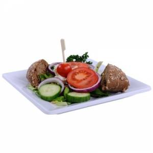 BORD VIERKANT AFM. 50,8X50,8CM. MELAMINE KLEUR WIT GLOBAL