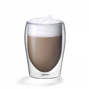 CAPPUCCINOGLAS INH. 30CL. Z/OOR DUBBELWANDIG MODEL FLAME 