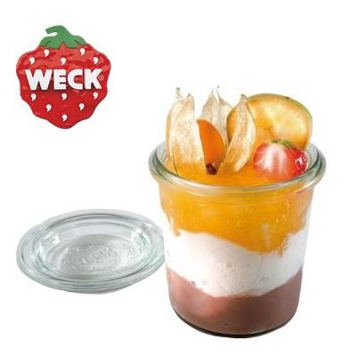 WECKPOT GLAS INH. 29CL. SET 6 ST. ROND INCL. DEKSEL WECK