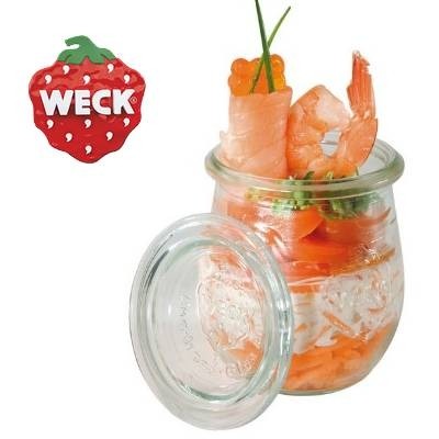 WECKPOT GLAS INH. 22CL. SET 12 ST. ROND INCL. DEKSEL WECK 