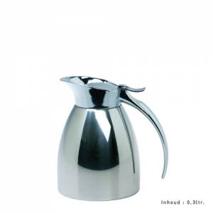 ISOLEERKAN LUXOR INH. 0,3L. HG. 14CM. RVS HOOG GEPOLIJST 