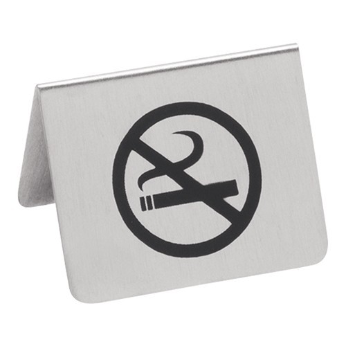 TAFELBORDJE NO SMOKING RVS 