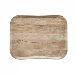 PLATEAU CENTURY GRAIN DE BOIS DIM. 33X43CM. COULEUR CHÊNE CLAIR CAMBRO