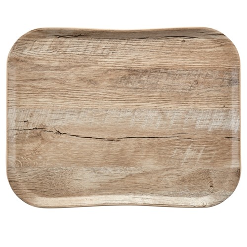 PLATEAU CENTURY GRAIN DE BOIS DIM. 35.5X45.7CM. COULEUR CHÊNE CLAIR CAMBRO