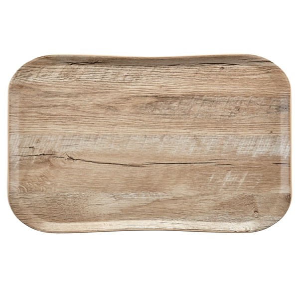 PLATEAU CENTURY GRAIN DE BOIS DIM. 33X53CM. COULEUR CHÊNE CLAIR CAMBRO